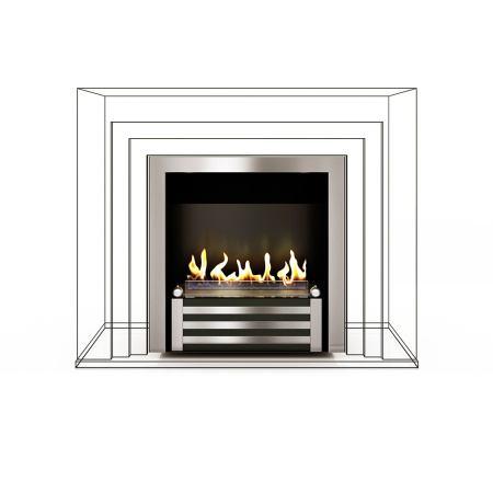 Биокамин в мраморном портале Firezo Grazia