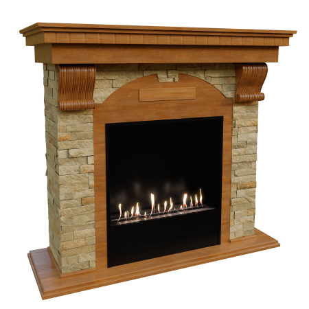 Биокамин в портале Firezo Dublin Дуб, Сланец