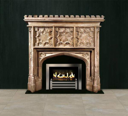 Биокамин в мраморном портале Firezo Perfetto
