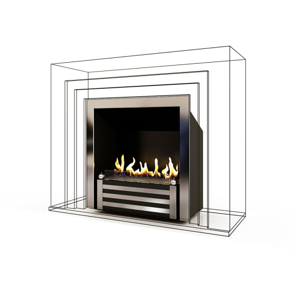 Биокамин в мраморном портале Firezo Grazia