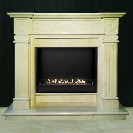 Биокамин в мраморном портале Firezo Gioia